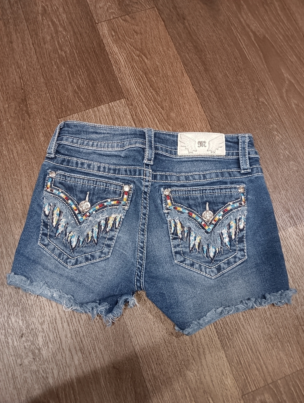 Miss Me Blue Denim Jeans with Contrast Stitching Y2k Sz 25